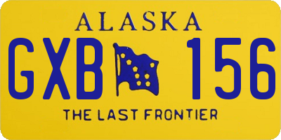 AK license plate GXB156