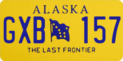 AK license plate GXB157