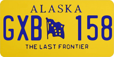 AK license plate GXB158