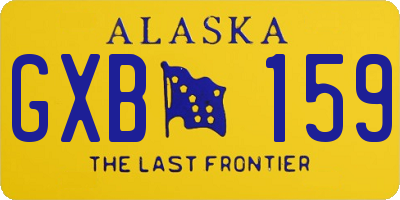 AK license plate GXB159