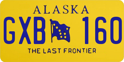 AK license plate GXB160