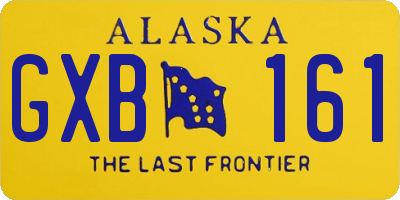 AK license plate GXB161