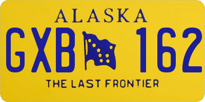 AK license plate GXB162