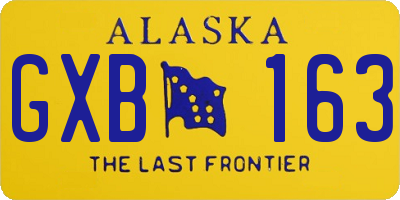 AK license plate GXB163