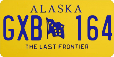 AK license plate GXB164