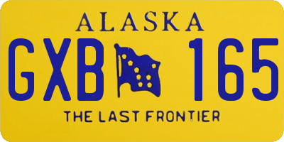 AK license plate GXB165