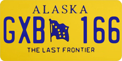 AK license plate GXB166