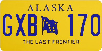 AK license plate GXB170