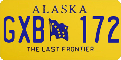 AK license plate GXB172