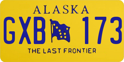 AK license plate GXB173