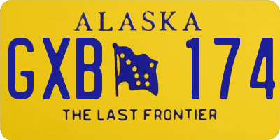 AK license plate GXB174