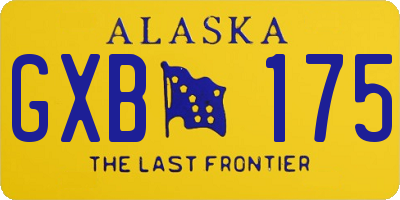 AK license plate GXB175