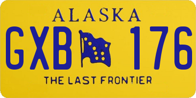 AK license plate GXB176