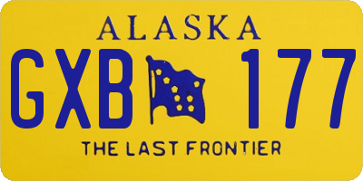 AK license plate GXB177