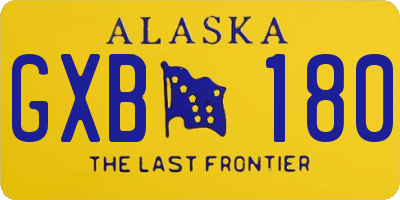 AK license plate GXB180