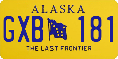 AK license plate GXB181