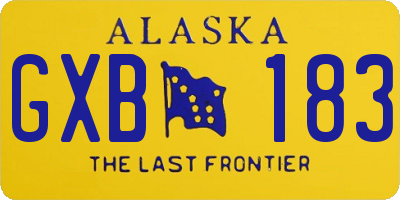 AK license plate GXB183