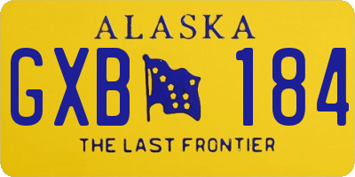 AK license plate GXB184