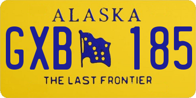 AK license plate GXB185