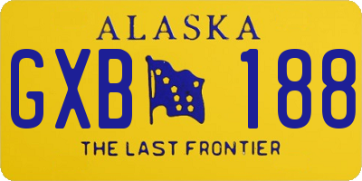 AK license plate GXB188