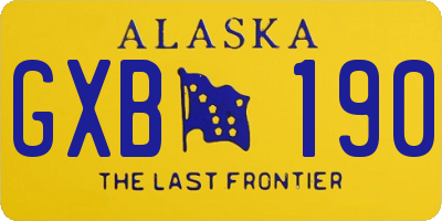 AK license plate GXB190