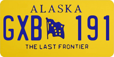 AK license plate GXB191