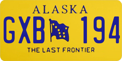 AK license plate GXB194