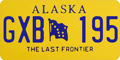 AK license plate GXB195