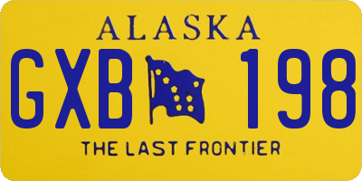 AK license plate GXB198