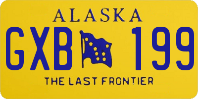 AK license plate GXB199