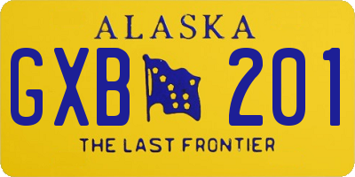 AK license plate GXB201