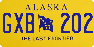 AK license plate GXB202