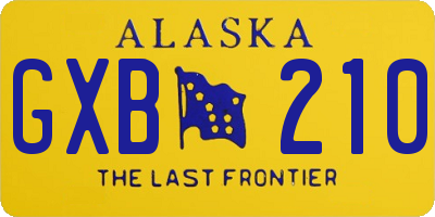 AK license plate GXB210