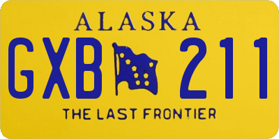 AK license plate GXB211