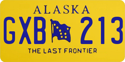 AK license plate GXB213