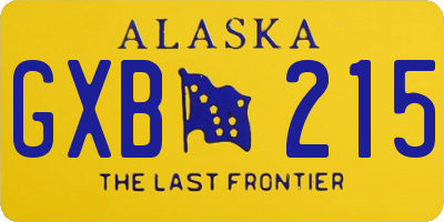 AK license plate GXB215