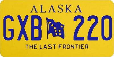 AK license plate GXB220