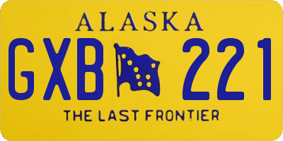 AK license plate GXB221