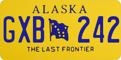 AK license plate GXB242