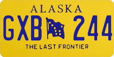 AK license plate GXB244