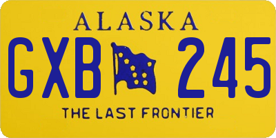 AK license plate GXB245