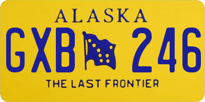 AK license plate GXB246