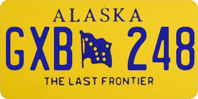 AK license plate GXB248