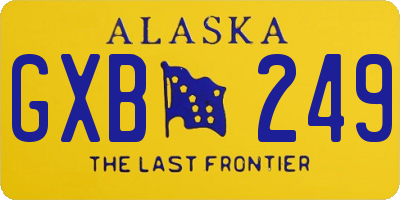 AK license plate GXB249