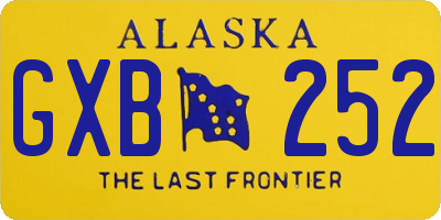 AK license plate GXB252