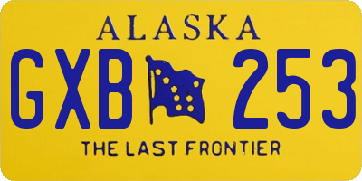 AK license plate GXB253