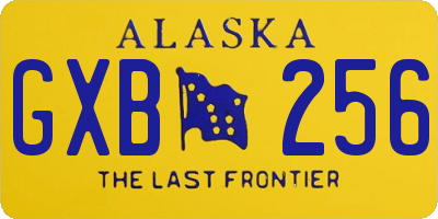 AK license plate GXB256