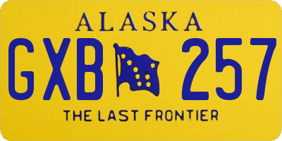 AK license plate GXB257