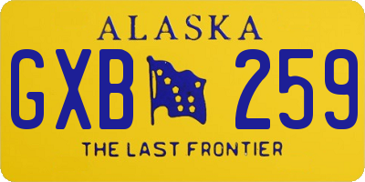 AK license plate GXB259