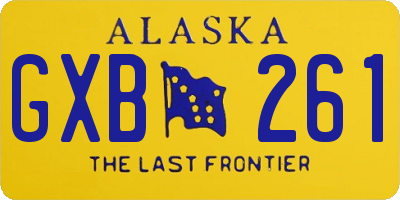 AK license plate GXB261